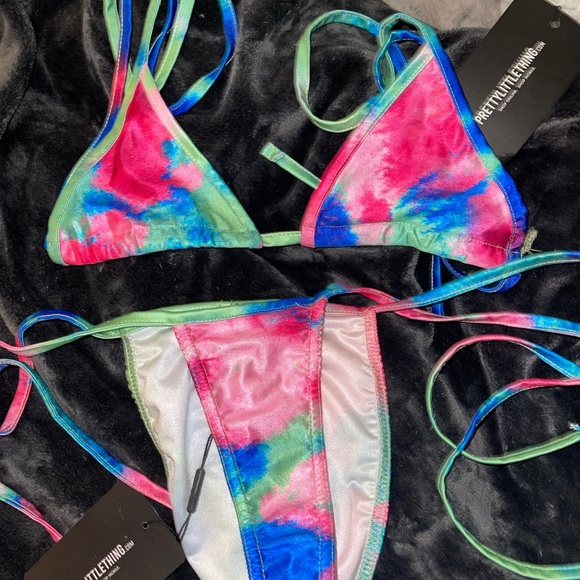Multiple Abstract Print Triangle Bikini - Picture 4 of 5